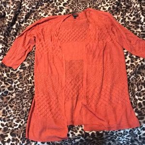 Orange Knit Cardigan